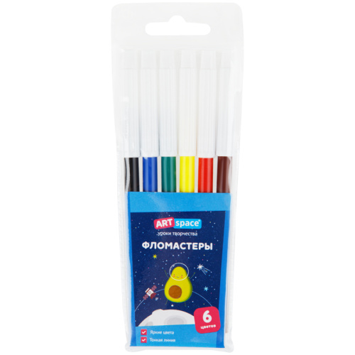Набор фломастеров 6цв. ArtSpace Космические приключения