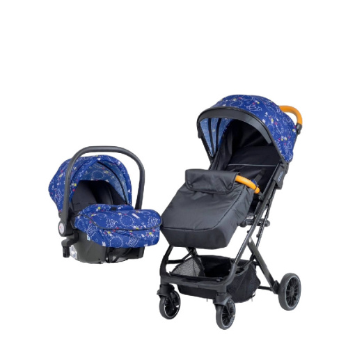 Коляска прогулочная Prego Z1*CS+автолюлька(Синий космос)