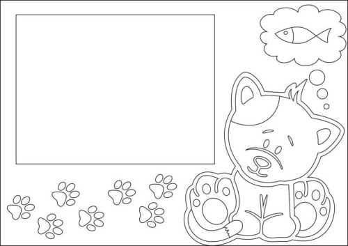 Фоторамка Котик