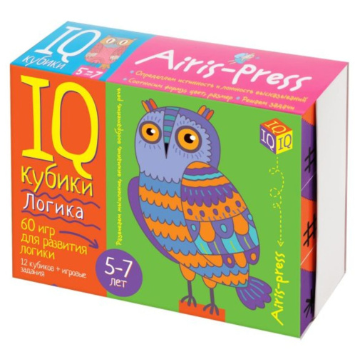 Кубики 12шт. Логика. 60 игр для развития логики.