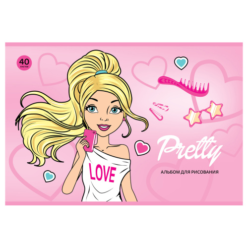Альбом для рисования 40л. BG Pretty Girls