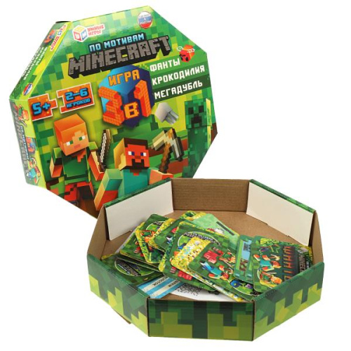 Настольная игра По мотивам Minecraft. 3в1