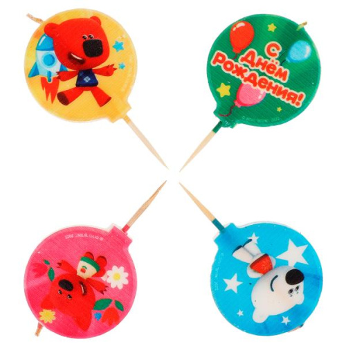 Свечи для торта Ми-ми-мишки 4шт.