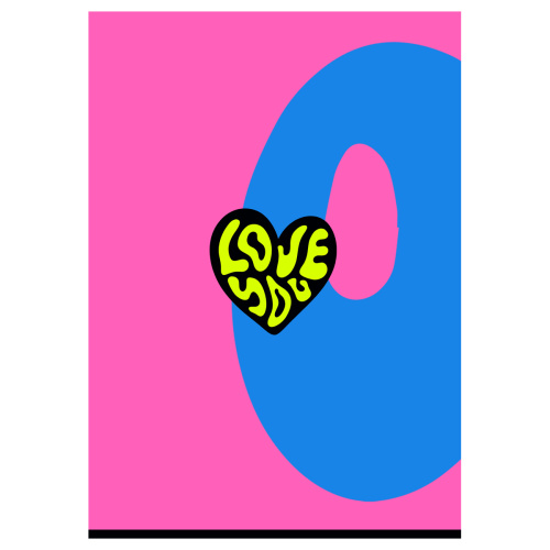 Тетрадь клетка 96л. А4 BG Love you