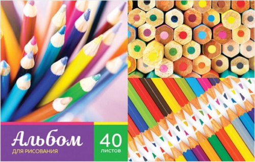 Альбом для рисования 40л ArtSpace Карандаши