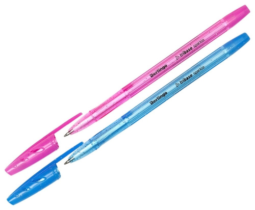 Ручка шариковая Berlingo Tribase Sparkle синяя 0,7мм.