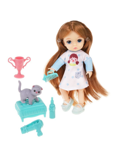 Набор Любимый питомец. Кукла 12см. 6предм.