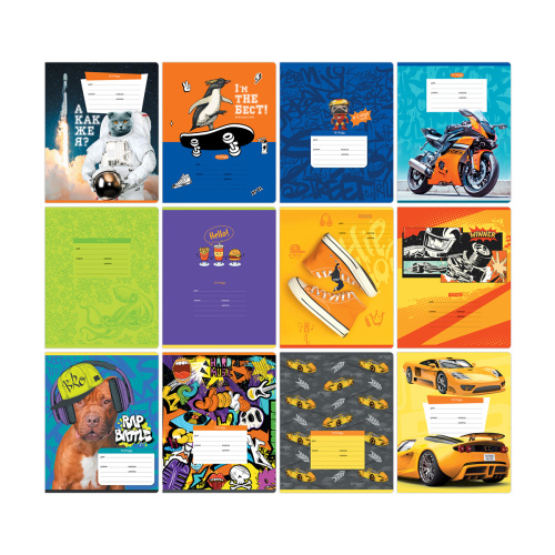 Тетрадь линия 18л. BG Mix-12. Мальчики