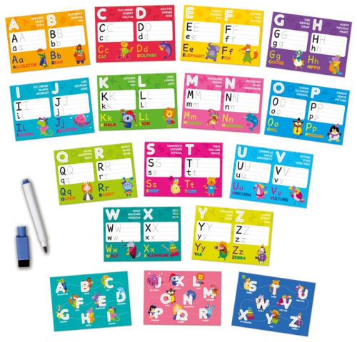 Развивающая игра Пиши и вытирай Английский алфавит