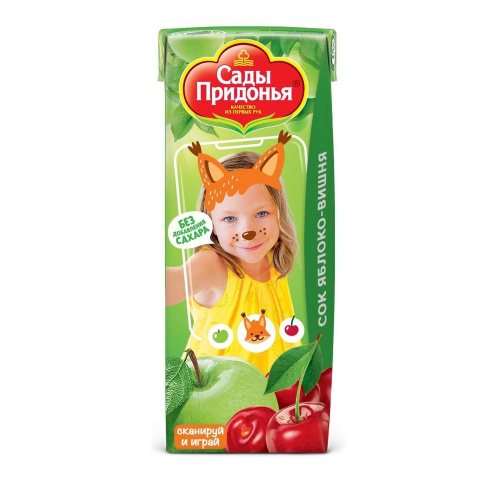 Сок Сады Придонья яблоко, вишня 200 мл