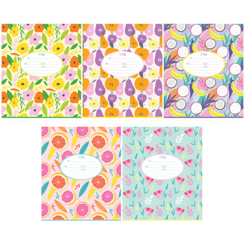 Тетрадь косая линия 12л. ArtSpace Узоры. Sweet pattern