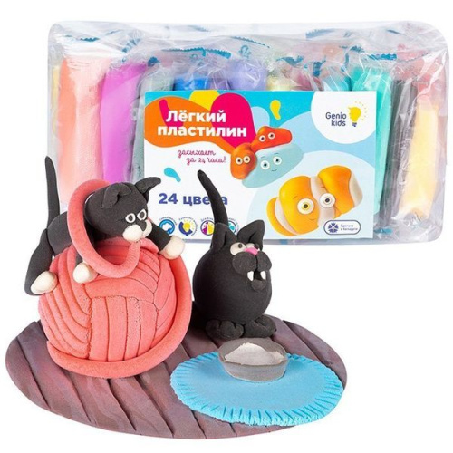 Набор для лепки Лёгкий пластилин 24цв.
