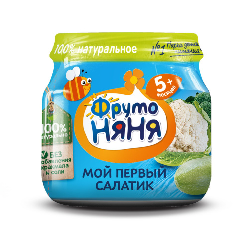 Пюре Фруто Няня брокколи, кабачки, цветная капуста 80 г