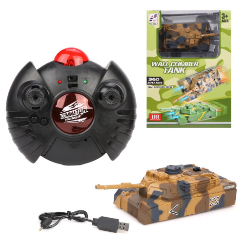 Наша Игрушка: Танк Стенолаз Wall climber tank 4 канала свет. звук. р/у.