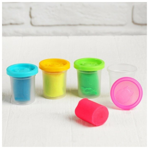 Тесто-пластилин для лепки  Неоновые цвета