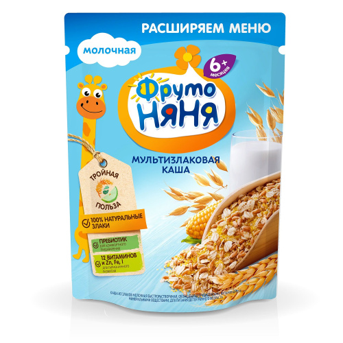 Молочная мультизлаковая каша Фруто Няня, 200гр