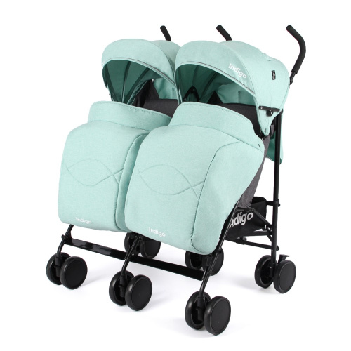 Коляска-трость для двойни Duet(зеленый)