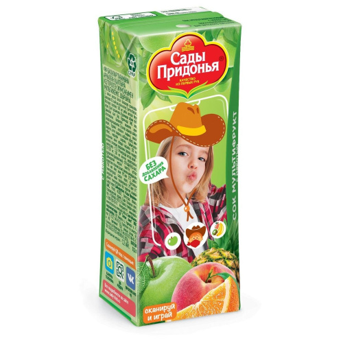 Сок Сады Придонья мультифрукт 200 мл