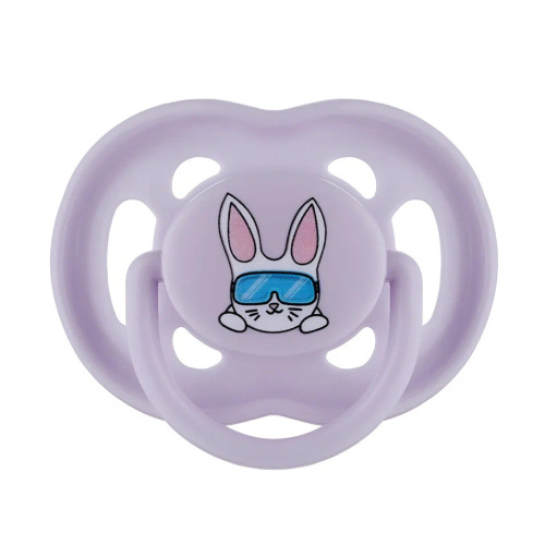 Ортодонтическая пустышка силиконовая Roxy-Kids BUNNY, 2 шт в контейнере, с 6-18 месяцев