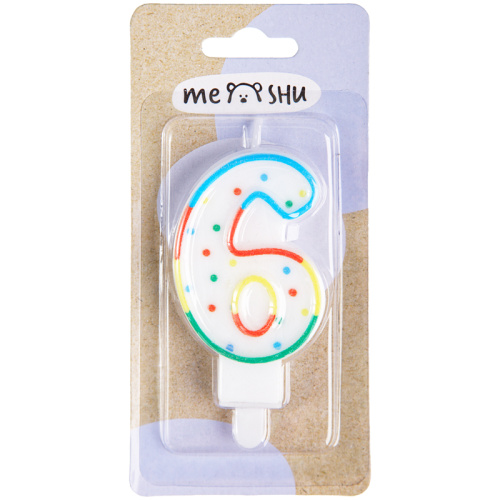 Свеча для торта цифра 6