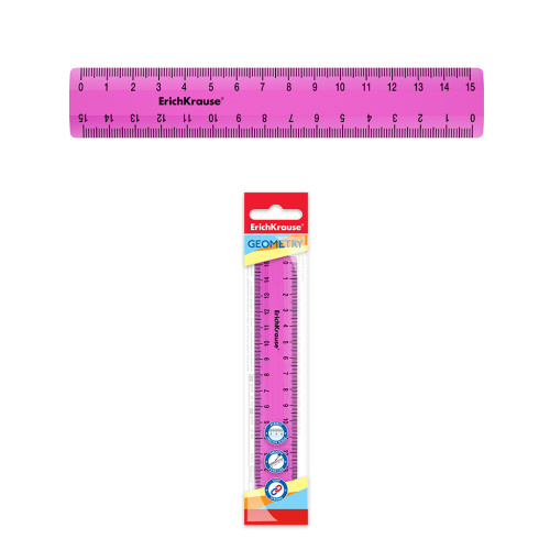 Линейка 15см. ErichKrause Neon