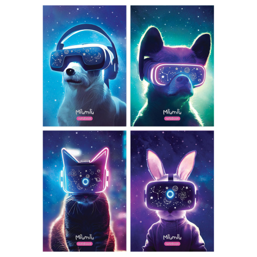 Блокнот А6 40л. MESHU Miumiu