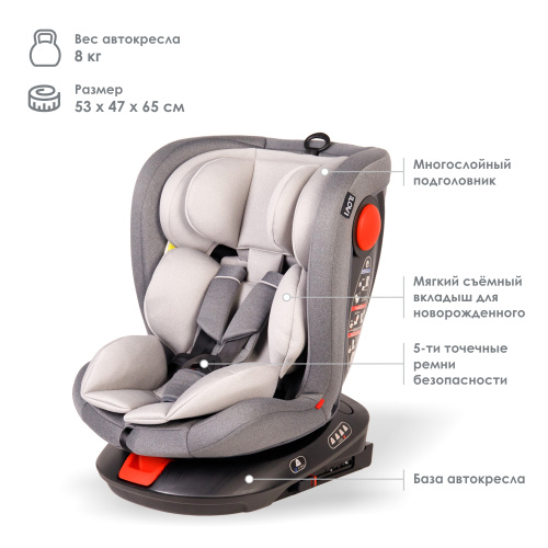 Автокресло iLovi Relifix,0-36 (Cloud Grey)