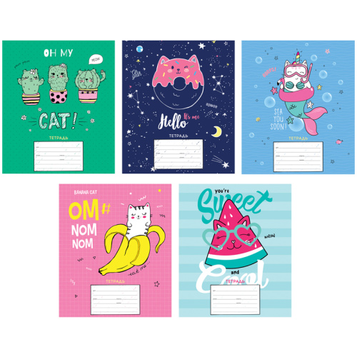 Тетрадь клетка 24л. ArtSpace Рисунки. Trendy meow