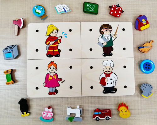 Мозаика-вкладыш Профессии 1. 28дет.