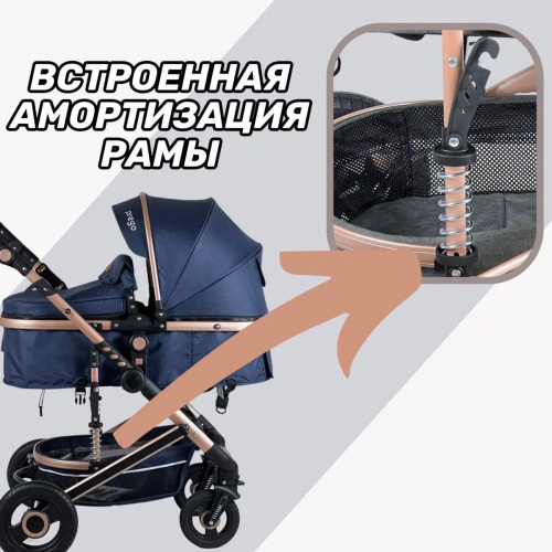 Коляска трансформер Prego 739(Синий)