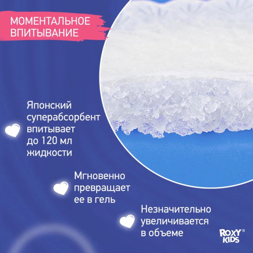 Прокладки лактационные впитывающие Roxy-Kids BUTTERFLY для груди в бюстгальтер, 60шт