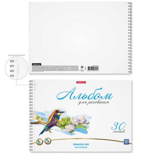 Альбом для рисования 30л. ErichKrause Birds