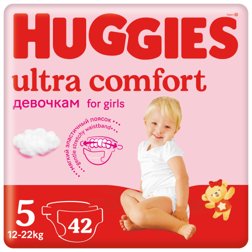 Подгузники Huggies Ultra Comfort Jumbo 5 для девочек 42шт