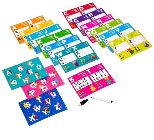 Развивающая игра Пиши и вытирай Английский алфавит