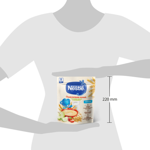 Молочная каша Nestle пшенична с яблоком и земляникой 200г