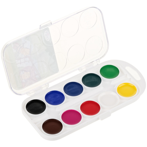 Акварель Пчелка NEW медовая 10 цветов без кисти