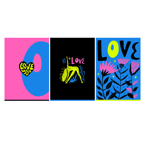 Тетрадь клетка 96л. А4 BG Love you