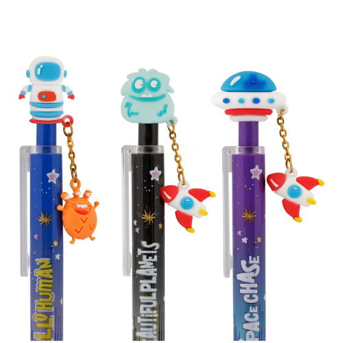 Ручка шариковая синяя автомат. 0,5мм MESHU Space Journey