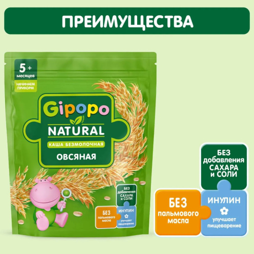 Безмолочная овсяная каша Gipopo 180г