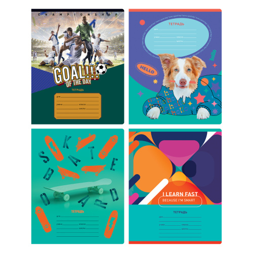 Тетрадь линия 12л. BG Super Mix-16