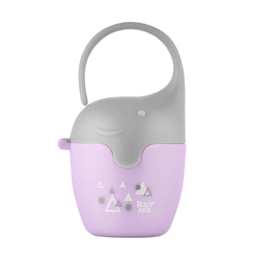 Контейнер для соски-пустышки Roxy-Kids ELEPHANT, с пустышкой, цвет сиреневый