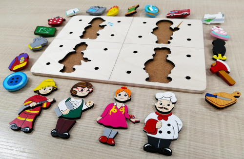 Мозаика-вкладыш Профессии 1. 28дет.