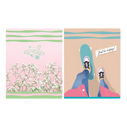 Тетрадь клетка 96л. BG Mix-12. Девочки