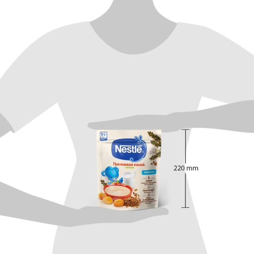 Каша молочная Nestle гречневая с курагой 200 г с 6 месяцев