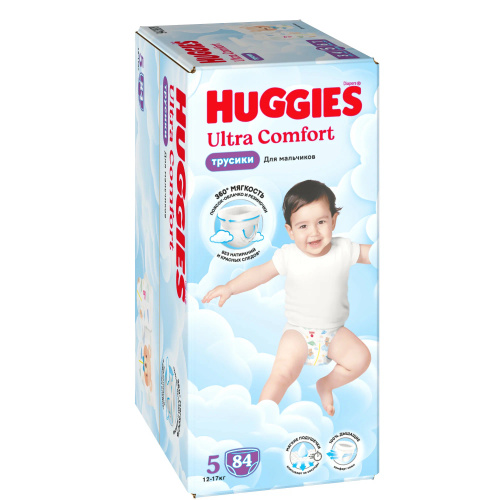 Подгузники- трусики Huggies UC Box для мальчиков 5 12-17кг 84шт