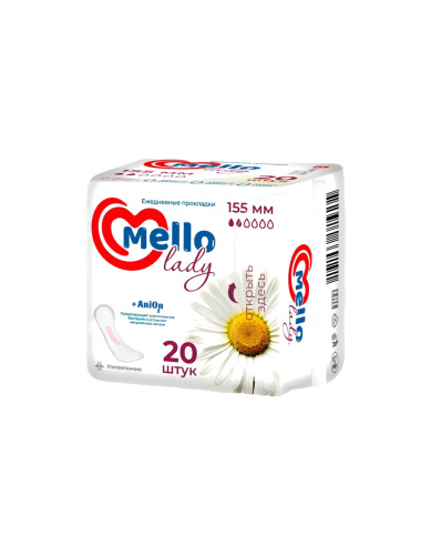Женские ежендненые прокладки Mello Lady 20шт 155мм