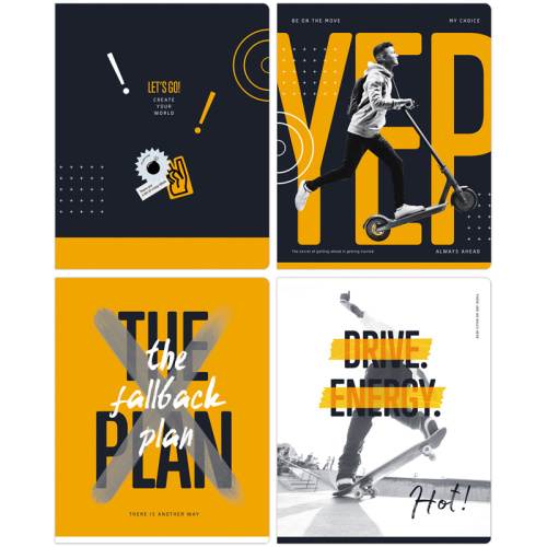 Тетрадь клетка 40л. А5 BG Orange mood