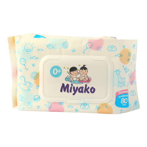 Детские влажные салфетки Miyako 80шт