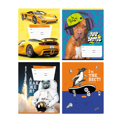 Тетрадь линия 18л. BG Mix-12. Мальчики