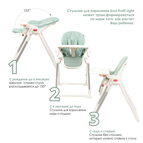 ILovi:Стульчик для кормления Frutti (Light Grey)